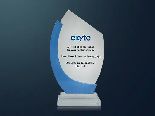 OneSystems Technologies Token of Appreciation awarded by SAS during SSIA in 2024