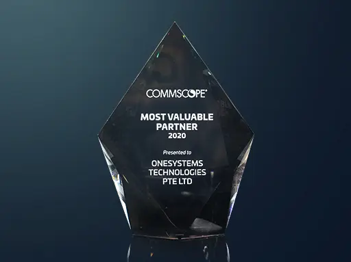 OneSystems Technologies Most Valuable Partner presented by CommScope in 2020