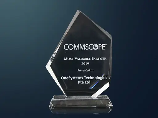 OneSystems Technologies Most Valuable Partner presented by CommScope in 2019